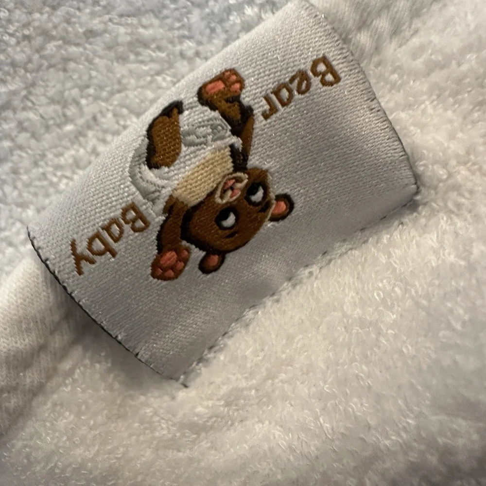 Bear Baby 100% Bamboo Hoody Bath Towel‎ White